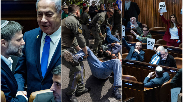 מחאת האופוזיציה, מחאה נגד הממשלה, בנימין נתניהו ובצלאל סמוטריץ' (צילום: יונתן זינדל, פלאש 90)