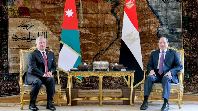 עבד אל-פתאח א-סיסי, עבדאללה מלך ירדן (צילום: Courtesy of The Egyptian Presidency/Handout via REUTERS)