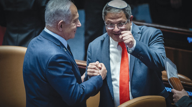 איתמר בן גביר ובנימין נתניהו (צילום: יונתן זינדל פלאש 90)