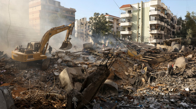 תקיפת חיל האוויר בדאחייה בביירות, 28.3.25 (צילום: רויטרס)