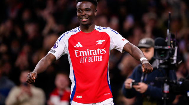 שחקן ארסנל, בוקאיו סאקה (צילום: GettyImages, Sebastian Frej/MB Media)