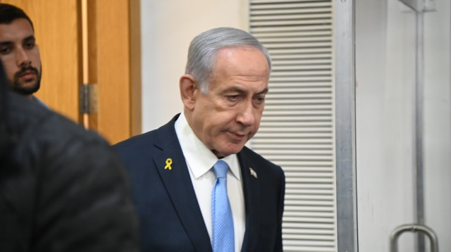 בנימין נתניהו בבית המשפט (צילום: יאיר שגיא)