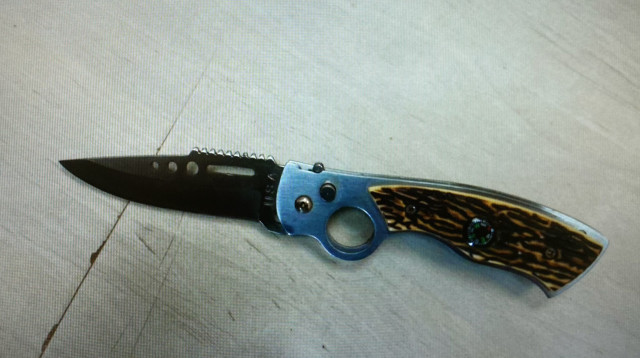 סכין ששימשה את התוקף  (צילום: דוברות המשטרה)