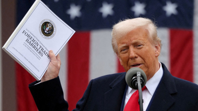 דונלד טראמפ מתייחס להעלאות המכס בקונגרס (צילום: רויטרס)