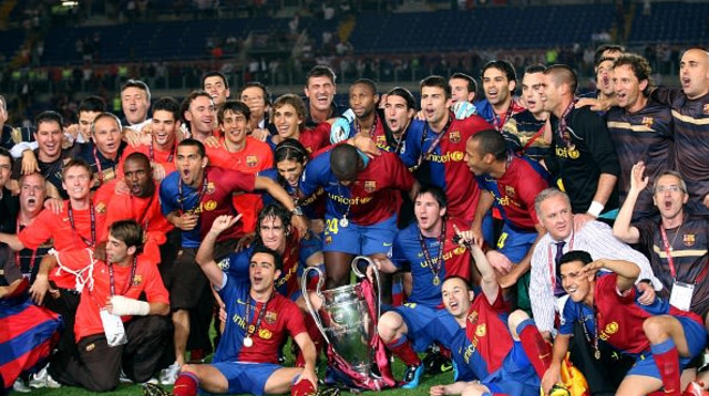 ברצלונה אלופת אירופה 2009 (צילום: Richard Sellers/Allstar)