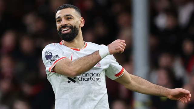 מוחמד סלאח במדי ליברפול (צילום: Catherine Ivill - AMA)