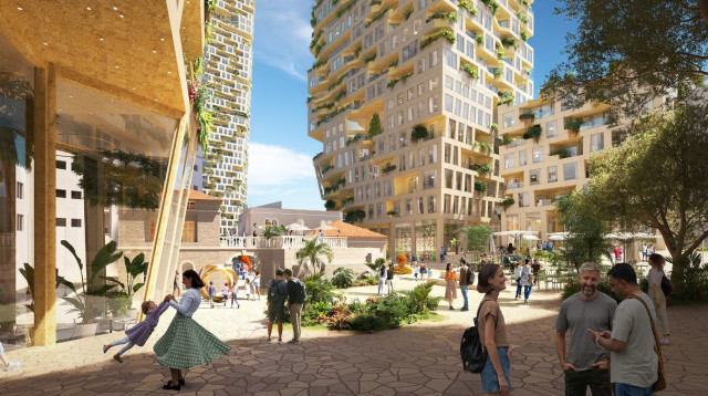 פרויקט מתחם חסבון בירושלים (צילום: משרד MVRDV)