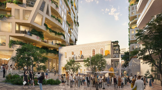 פרויקט מתחם חסבון בירושלים (צילום: משרד MVRDV)