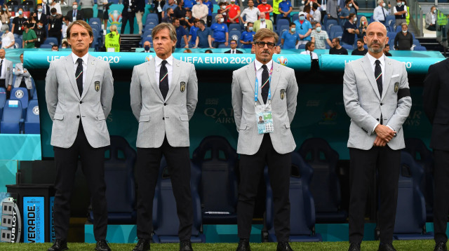 אלבריגו אבאני, רוברטו מאנצ'יני, ג'אנלוקה ויאלי, גבריאלה אוריאלי, נבחרת איטליה (צילום: GettyImages)