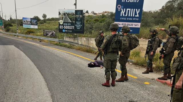 ניסיון הפיגוע סמוך לאריאל (צילום: רשתות חברתיות, שימוש לפי סעיף 27 א')