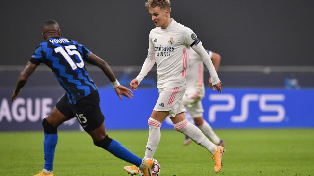 מרטין אודגור במדי ריאל מדריד (צילום: GettyImages, Soccrates Images)