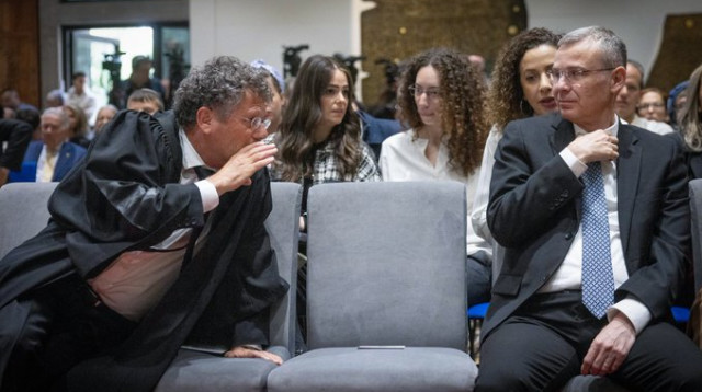 יריב לוין, יצחק עמית (צילום: חיים גולדברג פלאש 90)