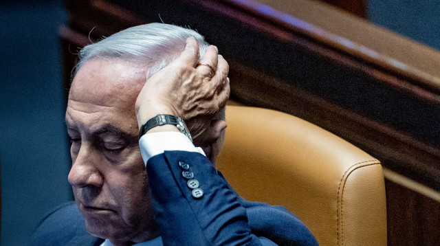 בנימין נתניהו במליאת הכנסת (צילום: חיים גולדברג, פלאש 90)