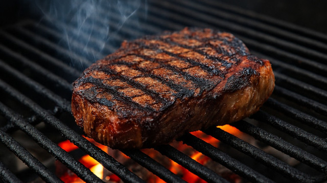 בשר על המנגל (צילום: שגיא מויאל)