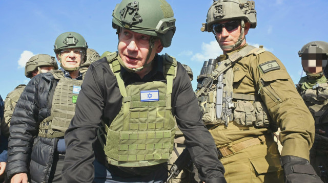 בנימין נתניהו ברצועת עזה (צילום: חיים צח, לע"מ)