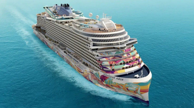 Norwegian Aqua. ספינת פאר באורך 322 מטר (צילום: אתר החברה)