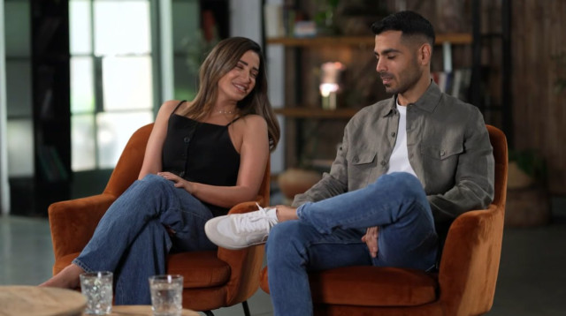 האיחוד של חיה ומור (צילום: צילום מסך, חתונה ממבט ראשון)