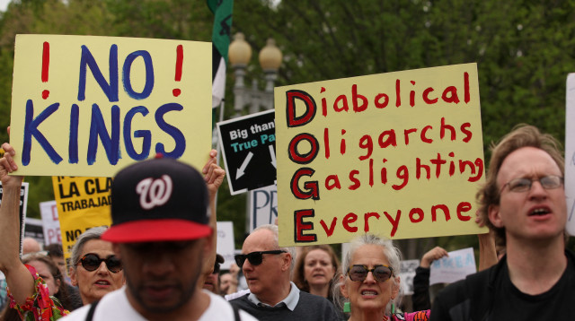 הפגנה נגד טראמפ (צילום: רויטרס)