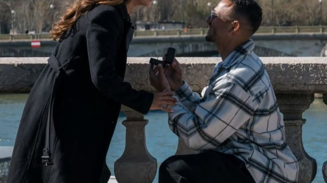 אילון אלמוג וירין חסון והצעת הנישואים (צילום: אינסטגרם)