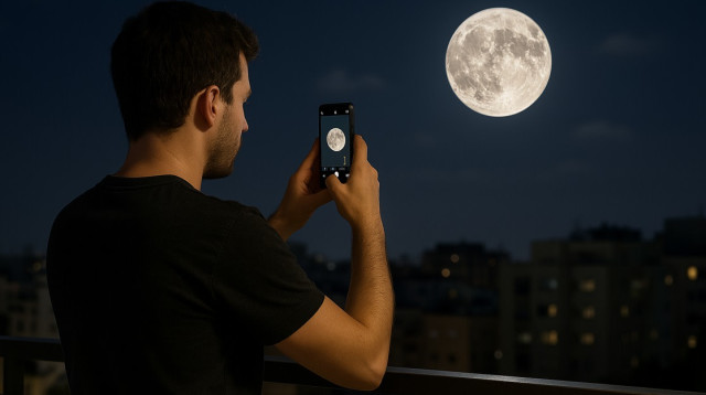 הירח. יצטרף לונוס ושבתאי (צילום: מעריב אונליין)