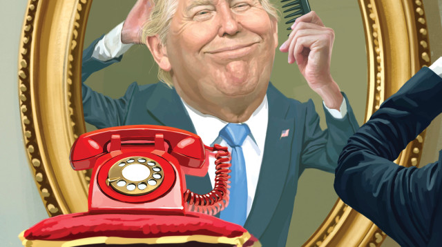 דונלד טראמפ. קריקטורה (צילום: איור: אופיר בגון)