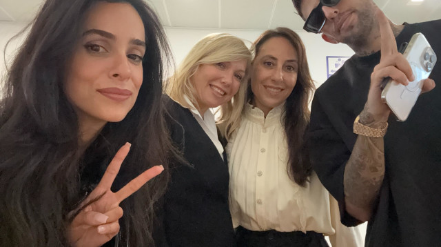 אורטל עמר ובן אל תבורי בבית המשפט (צילום: פרטי)