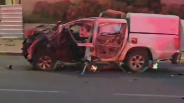 פיצוץ רכב בנס ציונה (צילום: תיעוד מבצעי מד"א)