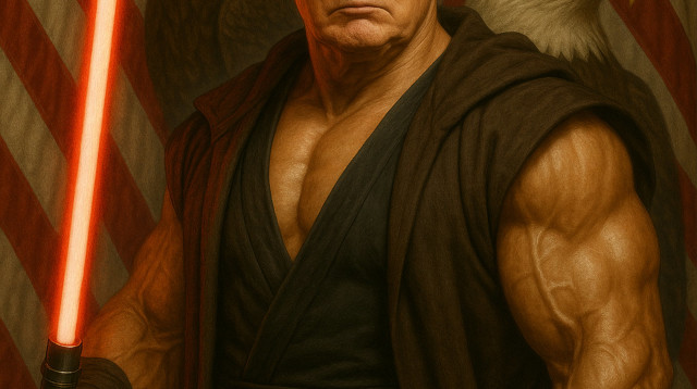 דונלד טראמפ בתור אביר ג'דיי (צילום: רשתות חברתיות, שימוש לפי סעיף 27 א')