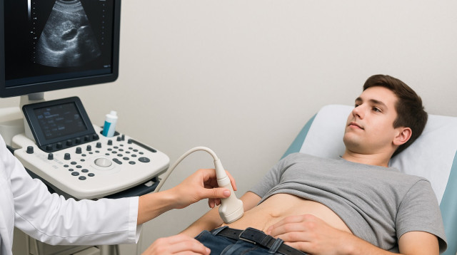 אולטרסאונד בטן. בדיקת הבחירה לאבחון כבד שומני (צילום: יחצ)