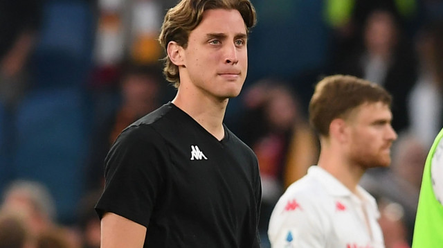 אדוארו בובה, שמושאל מרומא לפיורנטינה לראשונה באולימפיקו מאז התמוטט על הדשא (צילום: GettyImages, Silvia Lore)