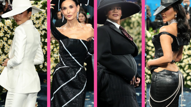 משמאל לימין: זנדאיה, דמי מור, ריהאנה, קים קרדשיאן (צילום: Dia Dipasupil/Getty Images,Dimitrios Kambouris/Getty Images for The Met Museum/Vogue,Jamie McCarthy/Getty Images)