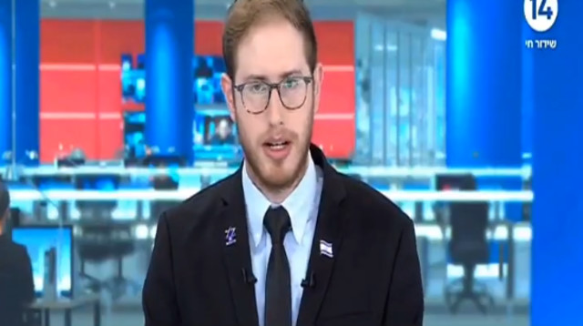 מוטי קסטל בערוץ 14 (צילום: צילום מסך ערוץ 14)