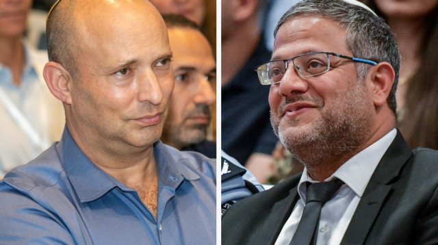 נפתלי בנט, איתמר בן גביר (צילום: אבשלום ששוני,עוזיאל אברהם)