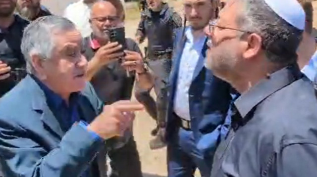 העימות בין איתמר בן גביר לראש עיריית רהט  (צילום: ללא קרדיט)