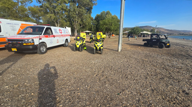 טביעה בכנרת (צילום: תיעוד מבצעי מד"א)