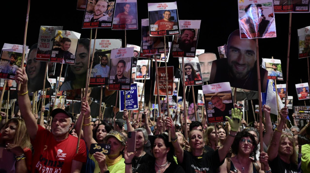 עצרת משפחות החטופים (צילום: אבשלום ששוני)