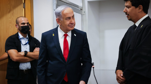 בנימין נתניהו בבית המשפט  (צילום: מרים אלסטר פלאש 90)