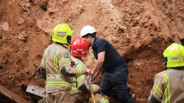 זירת האירוע ברמת גן (צילום: דוברות כיבוי והצלה)