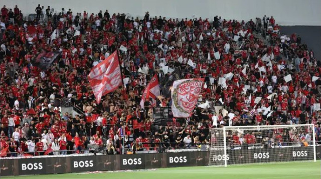 אוהדי הפועל באר שבע בבלומפילד (צילום: דני מרון)