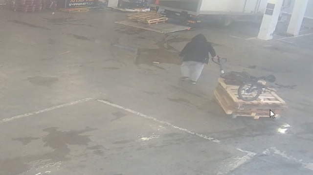 חשוד בגניבת אופניים חשמליים (צילום: מצלמות אבטחה)