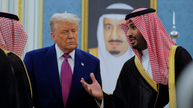 דונלד טראמפ, מוחמד בן סלמן (צילום: REUTERS/Brian Snyder)