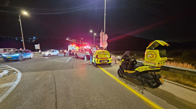 זירת פיגוע הירי בפדואל (צילום: דוברות מד"א)