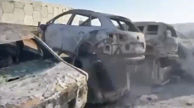 הבוקר שאחרי השריפות בחווארה (צילום: רשתות ערביות)