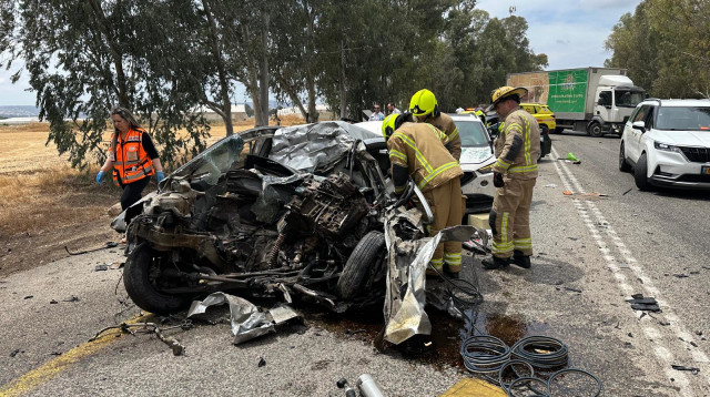 תאונת דרכים (צילום: כב"ה צפון)