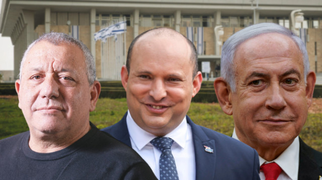 בנימין נתניהו, נפתלי בנט, גדי איזנקוט (צילום: פלאש 90,רויטרס)