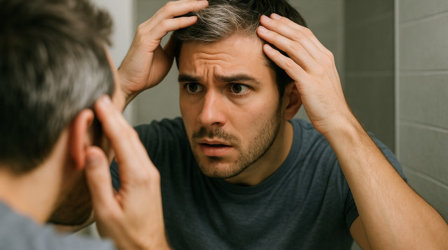 צעיר עם שיער שיבה. בדיקות הדם לרוב תקינות (צילום: מעריב אונליין)