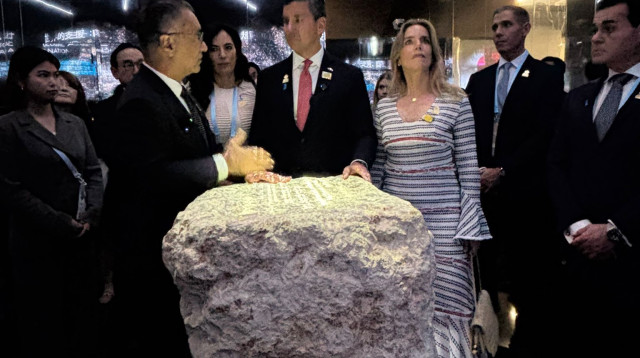 נשיא פרגוואי, סנטיאגו פנייה, בביתן הישראלי באקספו 2025 באוסקה (צילום: שגרירות ישראל ביפן)