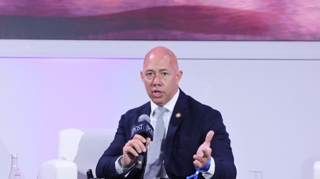 בריאן מאסט בכנס ג'רוזלם פוסט השנתי בניו יורק (צילום: מרק ישראל סלם)