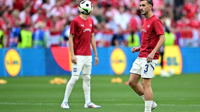 שחקן נבחרת סרביה נמניה סטואיץ' (צילום: GettyImages, TOBIAS SCHWARZ/AFP)