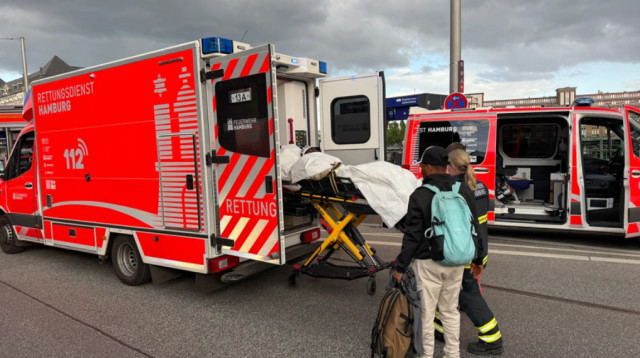 זירת פיגוע הדקירה בגרמניה, המבורג (צילום: gettyimages)
